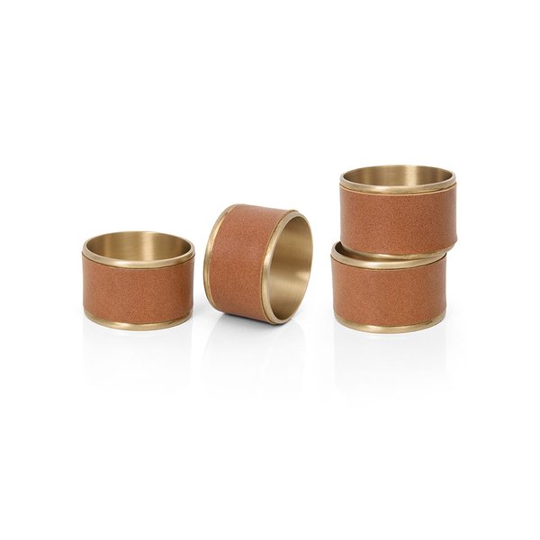 Argola de Guardanapo 4 Pcs Complement Courino Gold Argola de Guardanapo 4 Pcs Complement Courino Gold