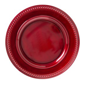 sousplat galles dots rouge antique