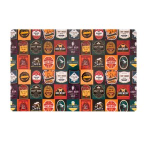 jogo americano avulso pvc print beer stamps