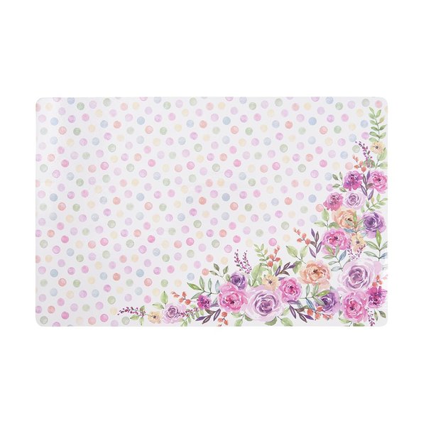 Jogo Americano 6 Peças Pvc Print Rosas Jogo Americano 6 Peças Pvc Print Rosas