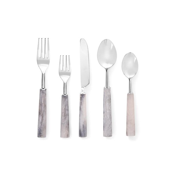 Conjunto de Talheres 30 Peças Garbo Cinza Persa Conjunto de Talheres 30 Peças Garbo Cinza Persa
