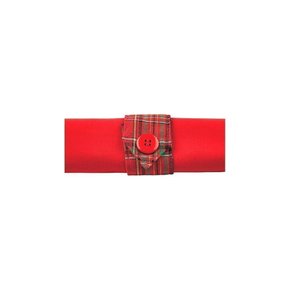 kit 2 guardanapos 42x42cm 2 argolas red tartan 1