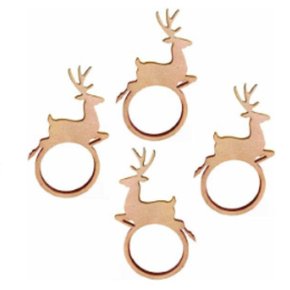 argola de guardanapo 4 pcs christmas rena
