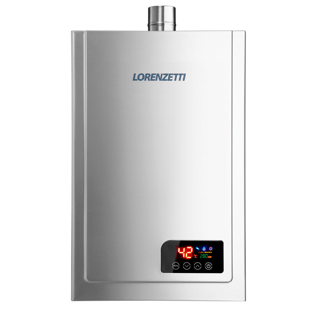 Aquecedor de Água a Gás Lorenzetti LZ 2300DE-I Inox Digital GLP