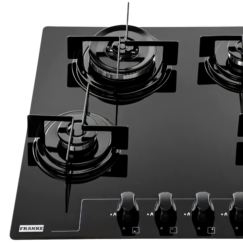 Cooktop a Gás Franke 60 GTC 4 Bocas Tripla Chama Glass Bivolt Preto