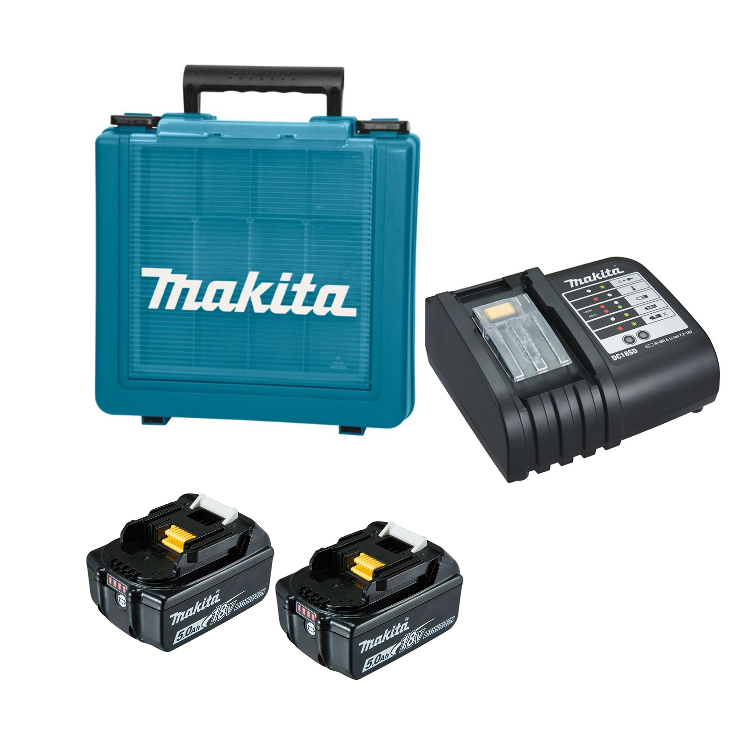 Kit de Energia 18V LXT Bateria 5Ah + Carregador DC18SD Makita | COREBRAL