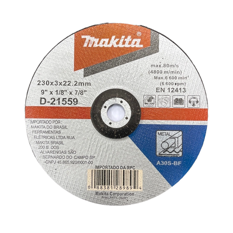 Disco Corte 230x3 para Metais Makita D 21559png