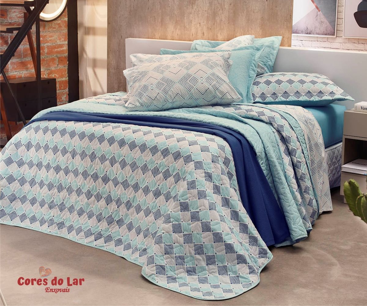 Jogo de Lençol Cama Queen Flip Santista 150 Fios Home Design 100