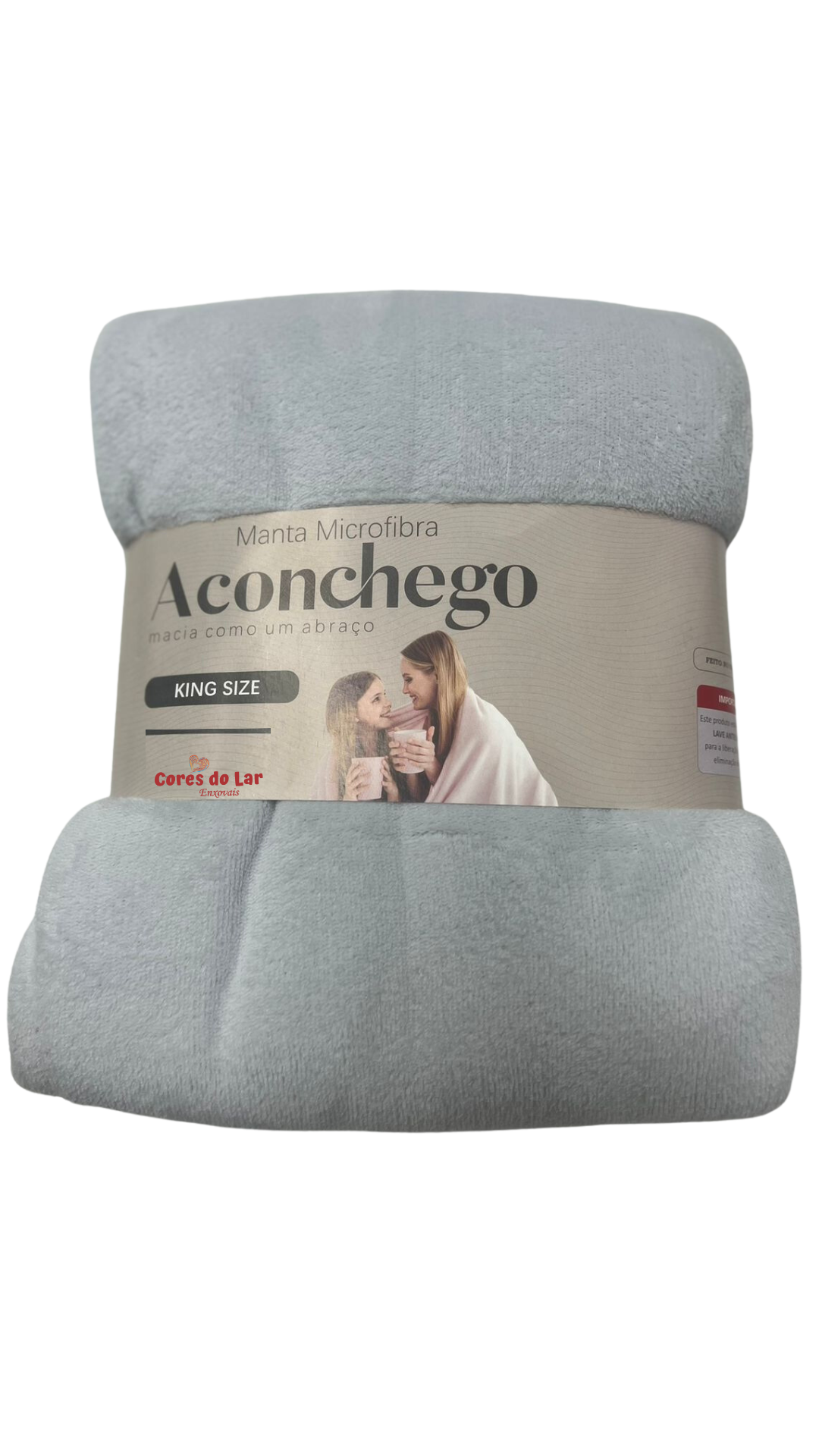 Manta Macia em Microfibra 2,20m x 2,40m Gelo