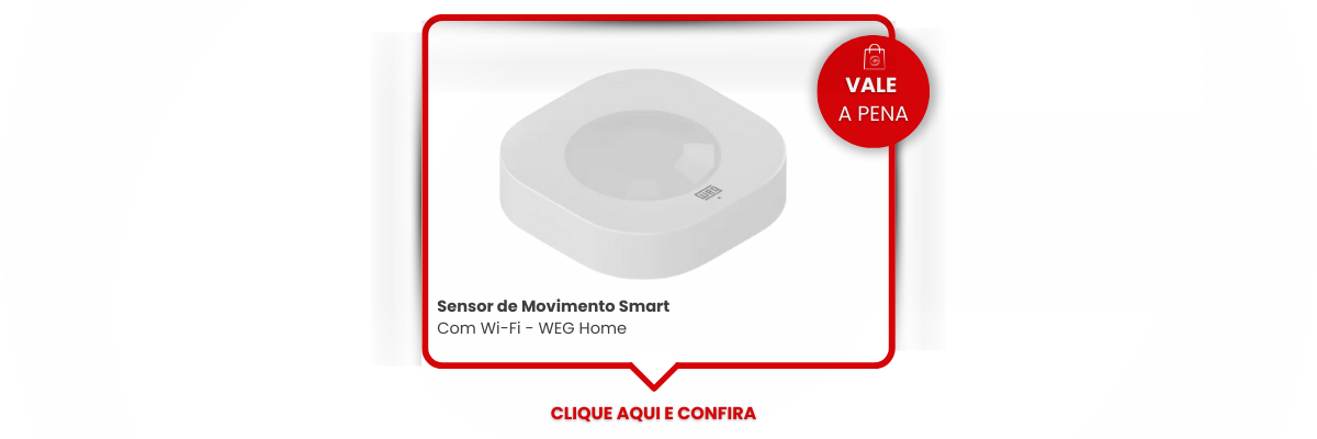 Sensor de Movimento Smart Detector de Presena Wi Fi WEG Home