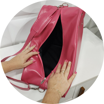 Bolsa Porta Patins Personalizada Pink Compartimento Simples – Coutre Bolsas (Aberto)