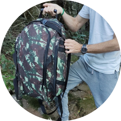 Mochila Multifuncional Camuflada Viagem Camping Acampamento Trilha Reforçada Coutre Bolsas