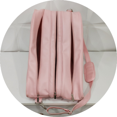 Bolsa Porta Patins Personalizada Rosa Bebê Compartimento Triplo – Coutre Bolsas