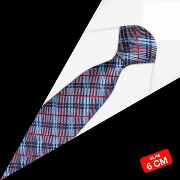 Gravata Slim Xadrez Azul Marinho Gravata Slim Xadrez Azul Marinho