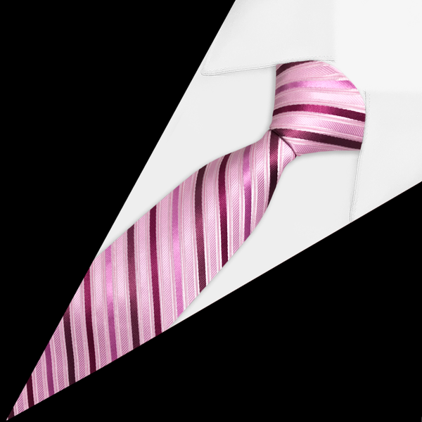Gravata Listrada Rosa Gravata Listrada Rosa
