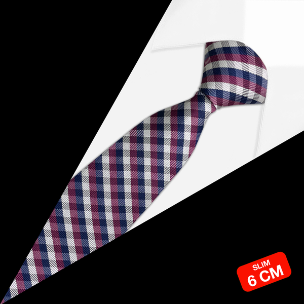 Gravata Slim Xadrez Cinza Gravata Slim Xadrez Cinza