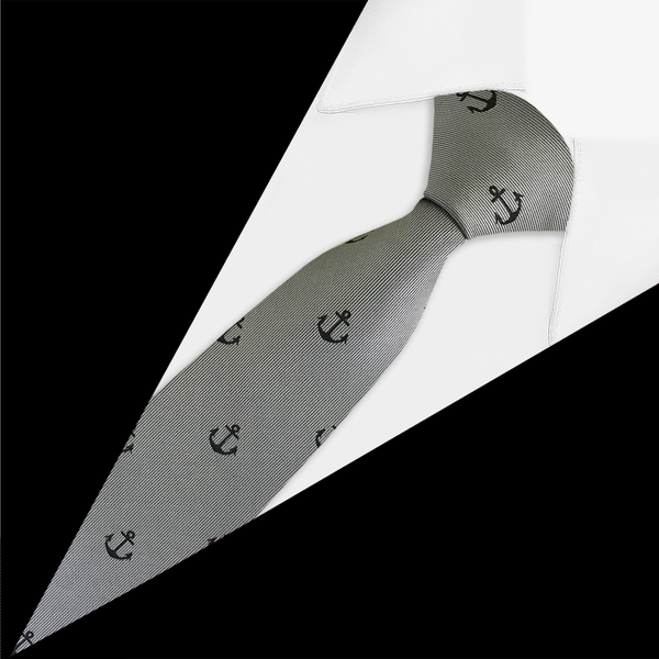 Gravata Foulard Cinza Gravata Foulard Cinza