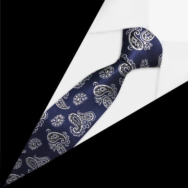 Gravata Paisley Azul Marinho Gravata Paisley Azul Marinho