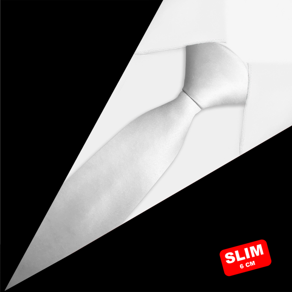 Gravata Slim Lisa Branca Gravata Slim Lisa Branca