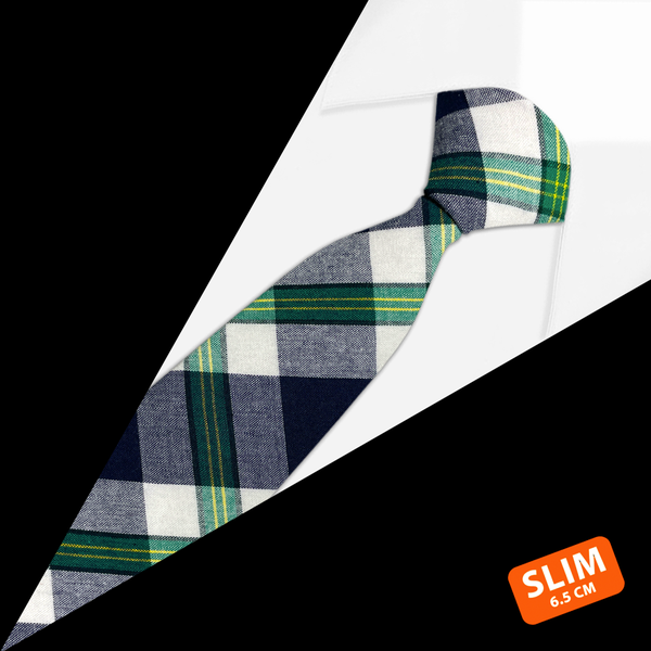 Gravata Slim Xadrez Azul Marinho Gravata Slim Xadrez Azul Marinho