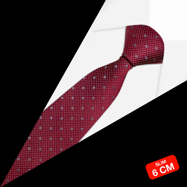 Gravata Slim Jacquard Bordô Gravata Slim Jacquard Bordô