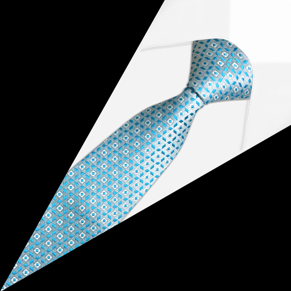 Gravata Jacquard Azul Turquesa Gravata Jacquard Azul Turquesa
