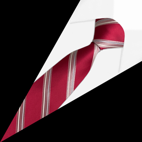 Gravata Listrada Vermelha com Jacquard