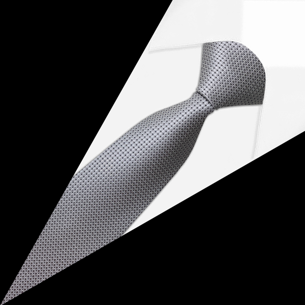 Gravata Jacquard Cinza e detalhes em Preto Gravata Jacquard Cinza e detalhes em Preto