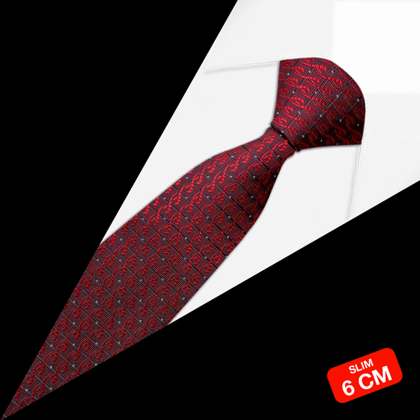 Gravata Slim Jacquard Bordô Gravata Slim Jacquard Bordô