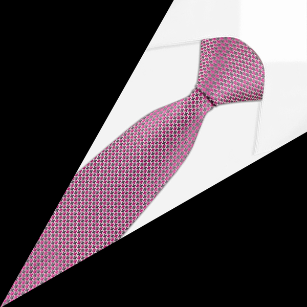 Gravata Jacquard Rosa e Cinza Gravata Jacquard Rosa e Cinza