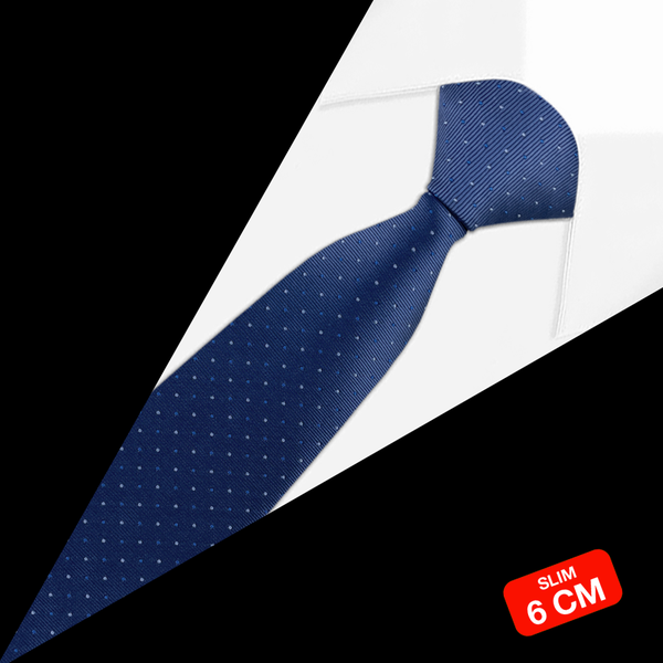 Gravata Slim Poá Azul Royal Gravata Slim Poá Azul Royal