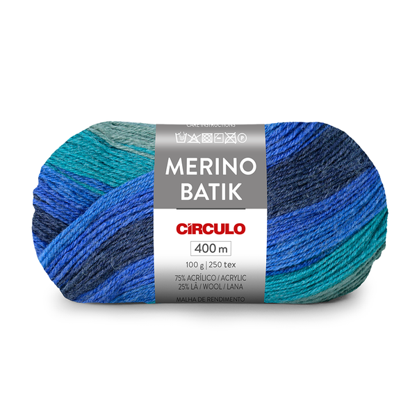 Lã Merino Batik Círculo - 100g - 9807 - Índico