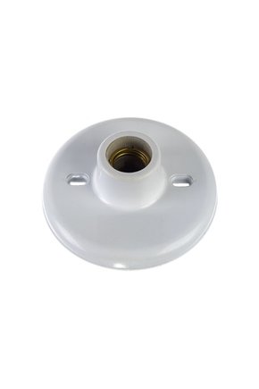 soquete plafonier suporte para lampada e27 branco