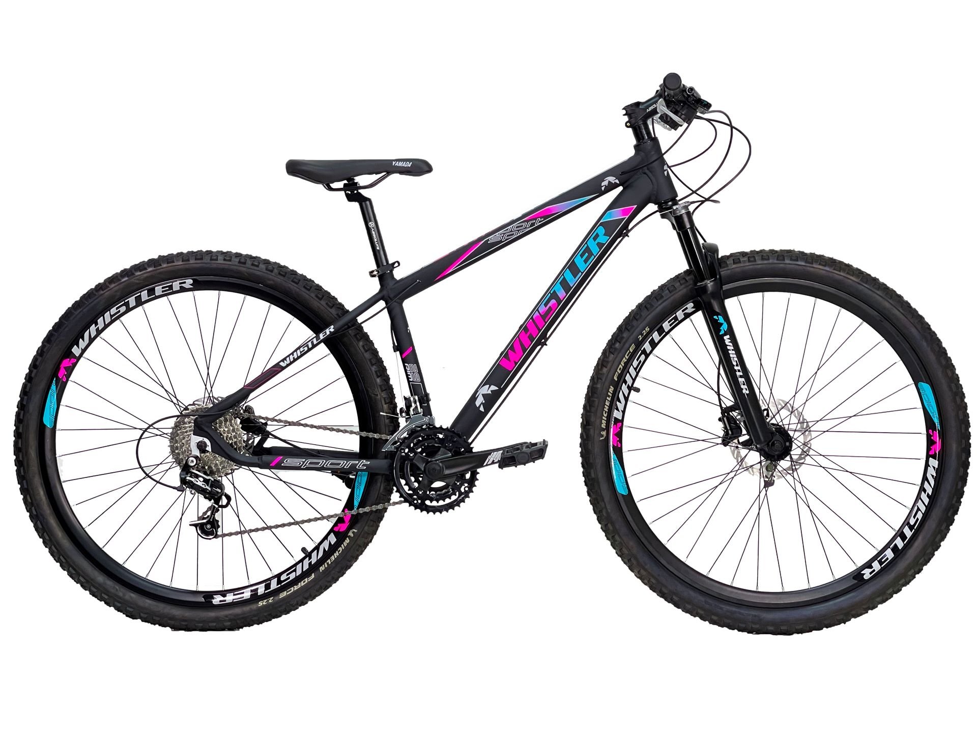 Whistler S3 27V Hidr ulico Preto e Rosa D rien Bike Shop