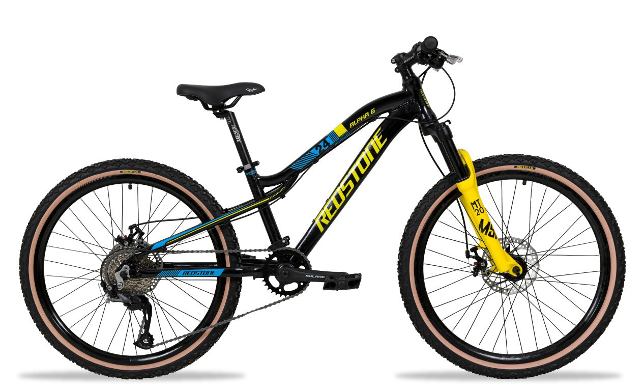 Bicicleta Aro 24 Redstone Alpha G Preto e Amarelo D rien