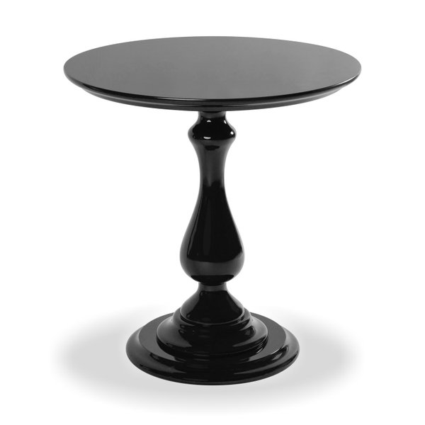 mtit mesa de canto madeira macica classica redonda titanium laca decorei bem