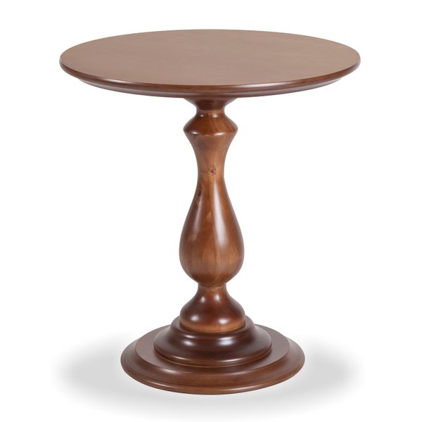 mtit mesa de canto madeira macica classica redonda titanium verniz decorei bem