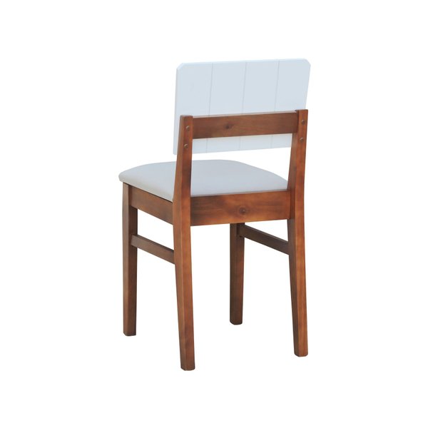 Conjunto 2 Cadeiras Estofadas Para Mesa de Jantar Amêndoa Madri