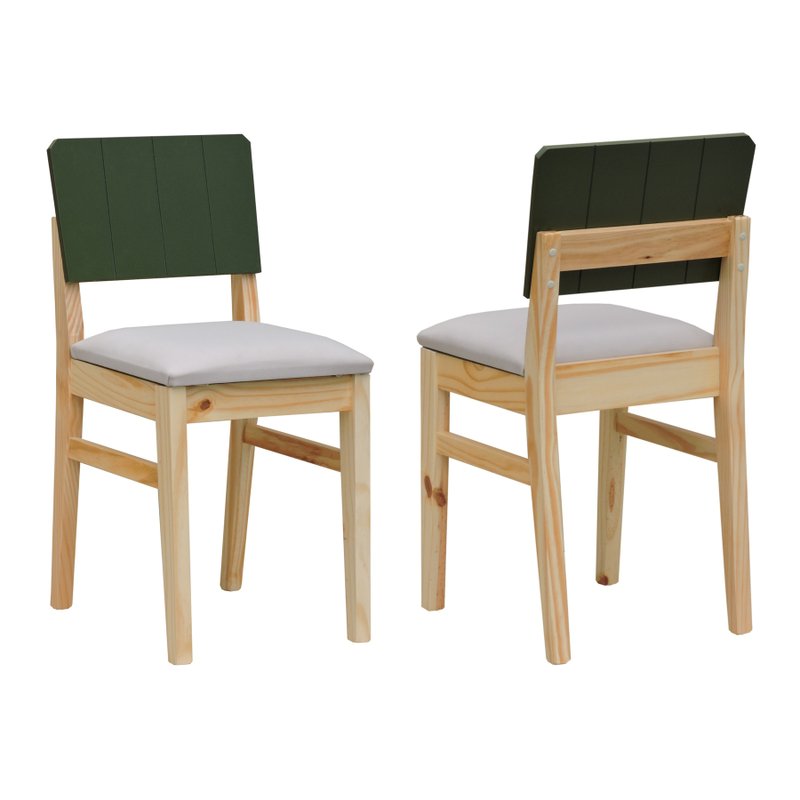 Conjunto 2 Cadeiras Madeira Maciça Terra Estofada Para Mesa De