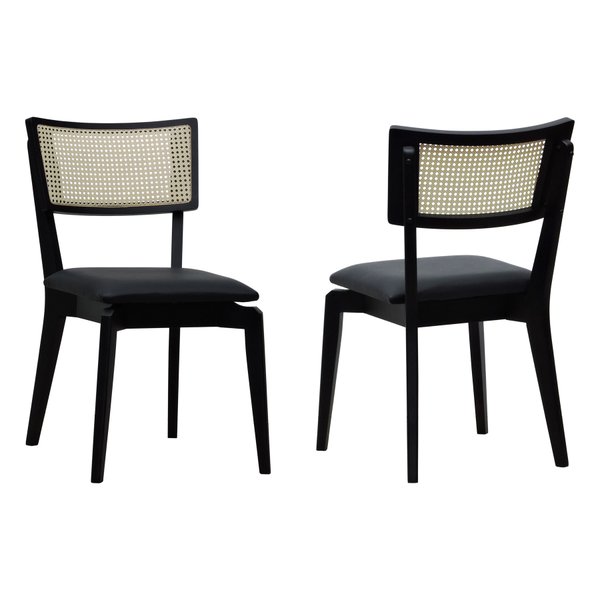 kit 2 cadeiras fendi preta corano preto