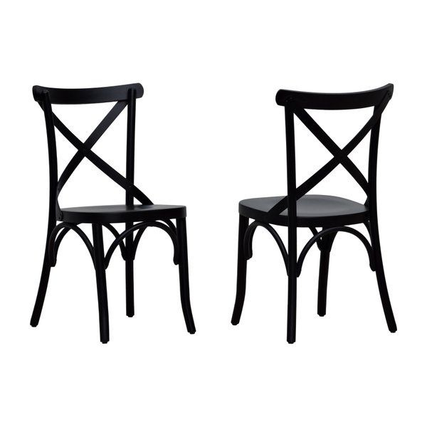kit 2 cadeiras xisto preto