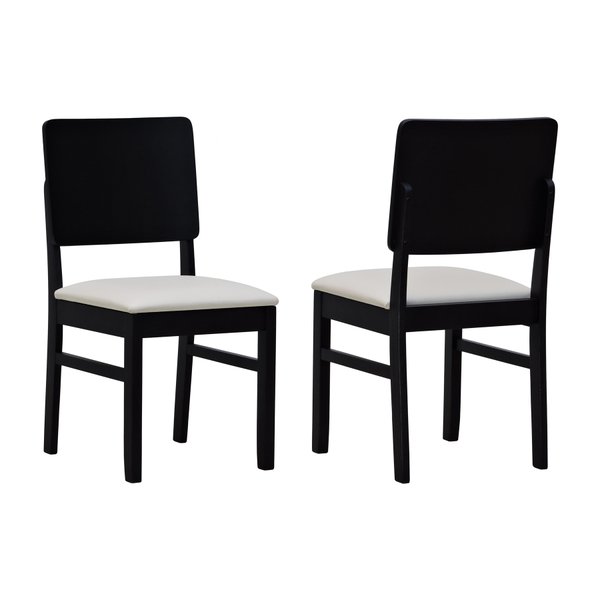 kit 2 cadeiras queops preta corano bruma