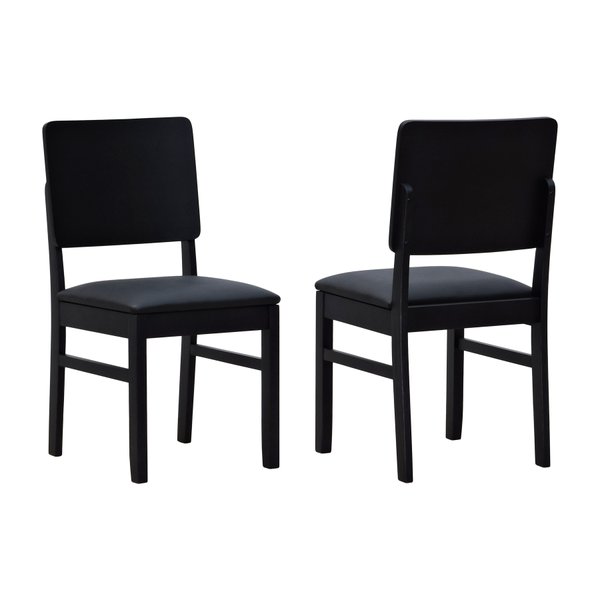 kit 2 cadeiras queops preta corano preto
