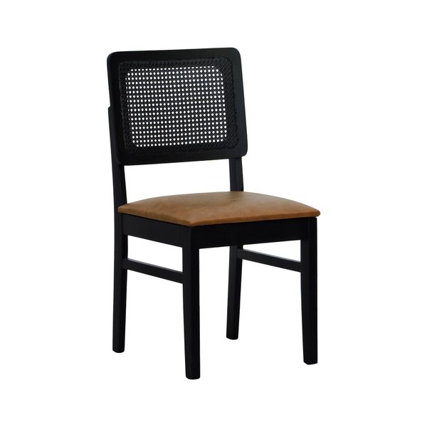 cadeira lyon preta corano marrom mescla 1