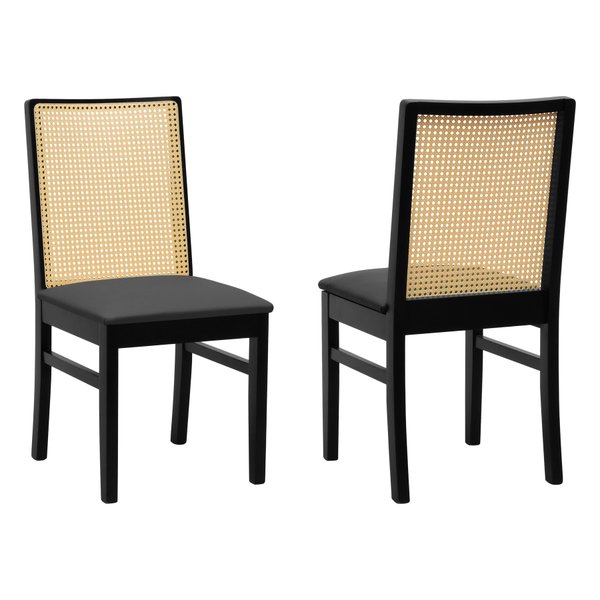 kit 2 cadeiras perola preta corano preto