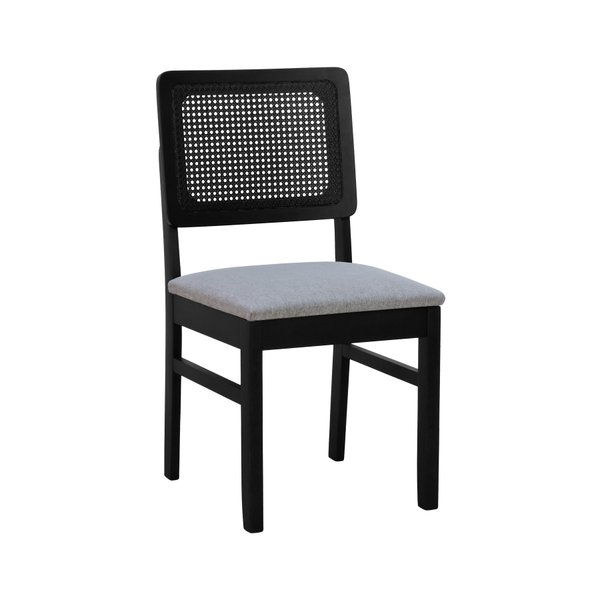 cadeira lyon preta linho cinza mescla impermeavel 1