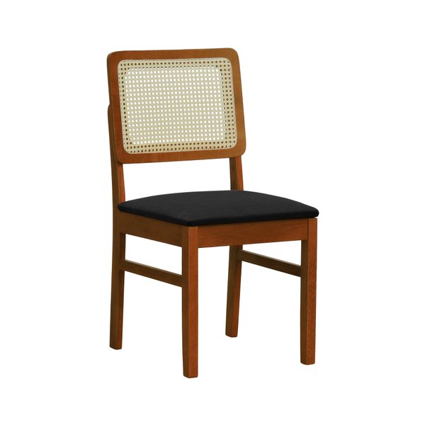 cadeira lyon telinha natural linho preto textura 1