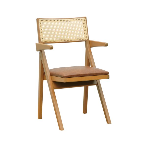cadeira ype natural com bracos corano marrom mescla 1