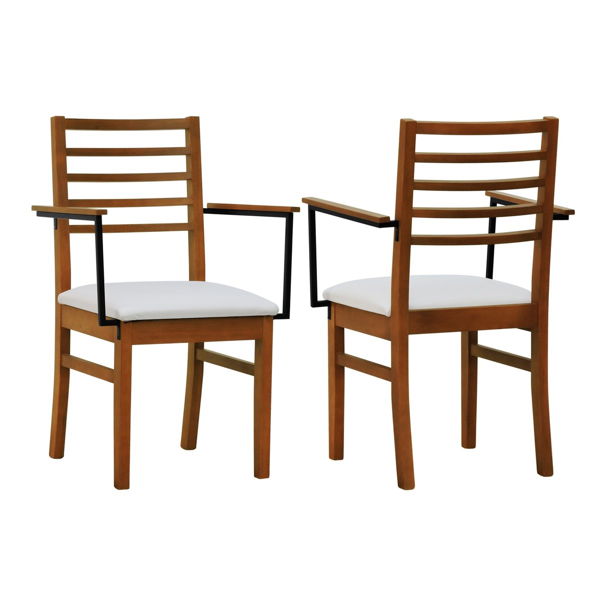 kit 2 cadeiras tie com bracos corano bege