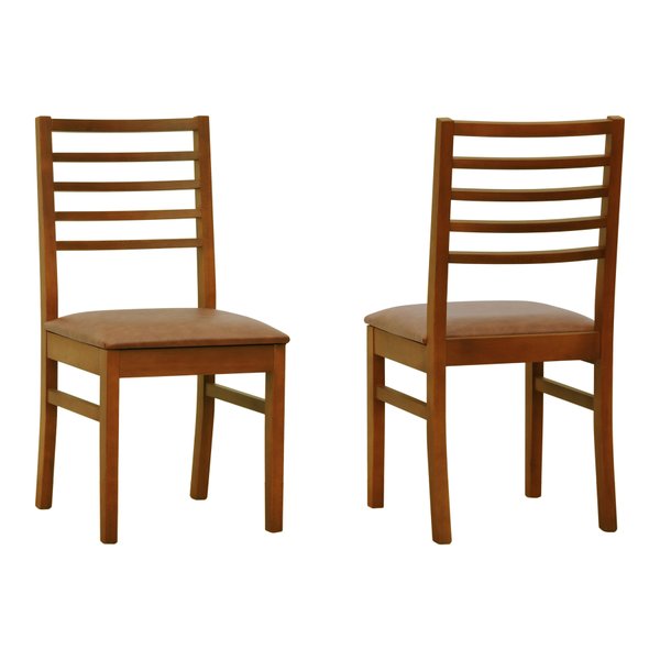 kit 2 cadeiras tie amendoa corano marrom mescla
